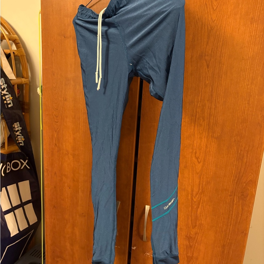 Louis Garneau Performance Leggings – Teal/Green – Size M